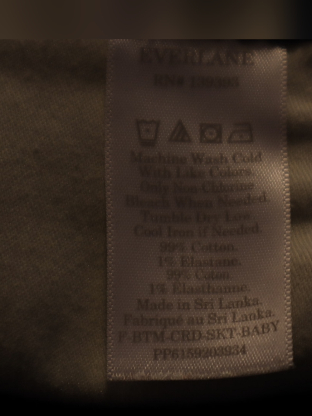 Everlane Skirt Womens  Baby Blue Button Front Corduroy Straight Pockets Midi 30 - Picture 11 of 11